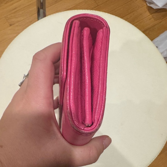 Auth CHANEL camellia Barbie pink long wallet - Picture 4 of 7